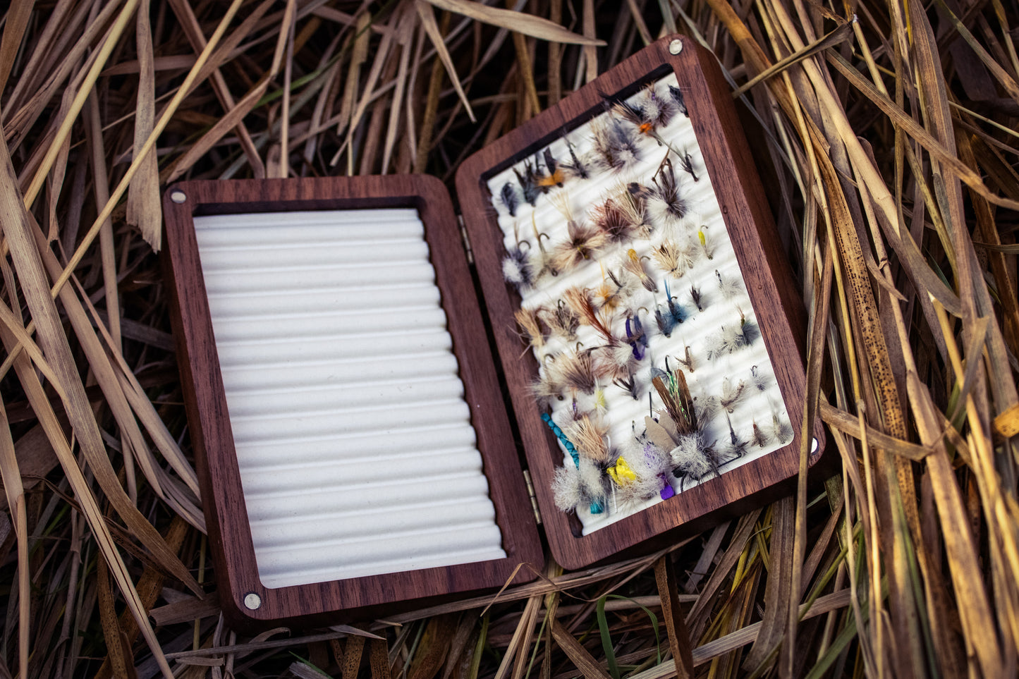 Walnut Wood Fly Box