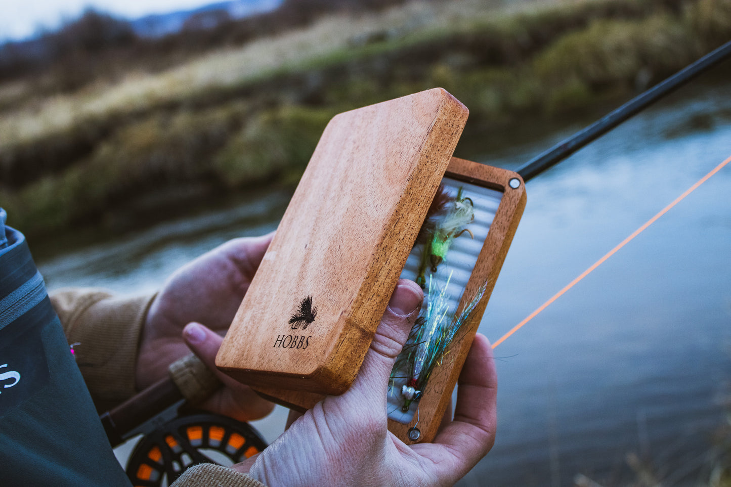 Mahogany Wood Fly Box