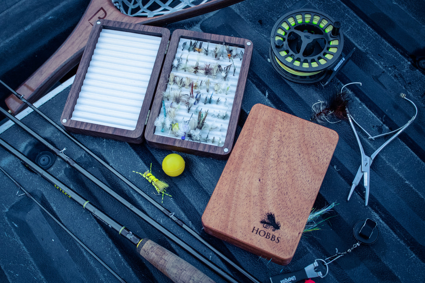 Walnut Wood Fly Box