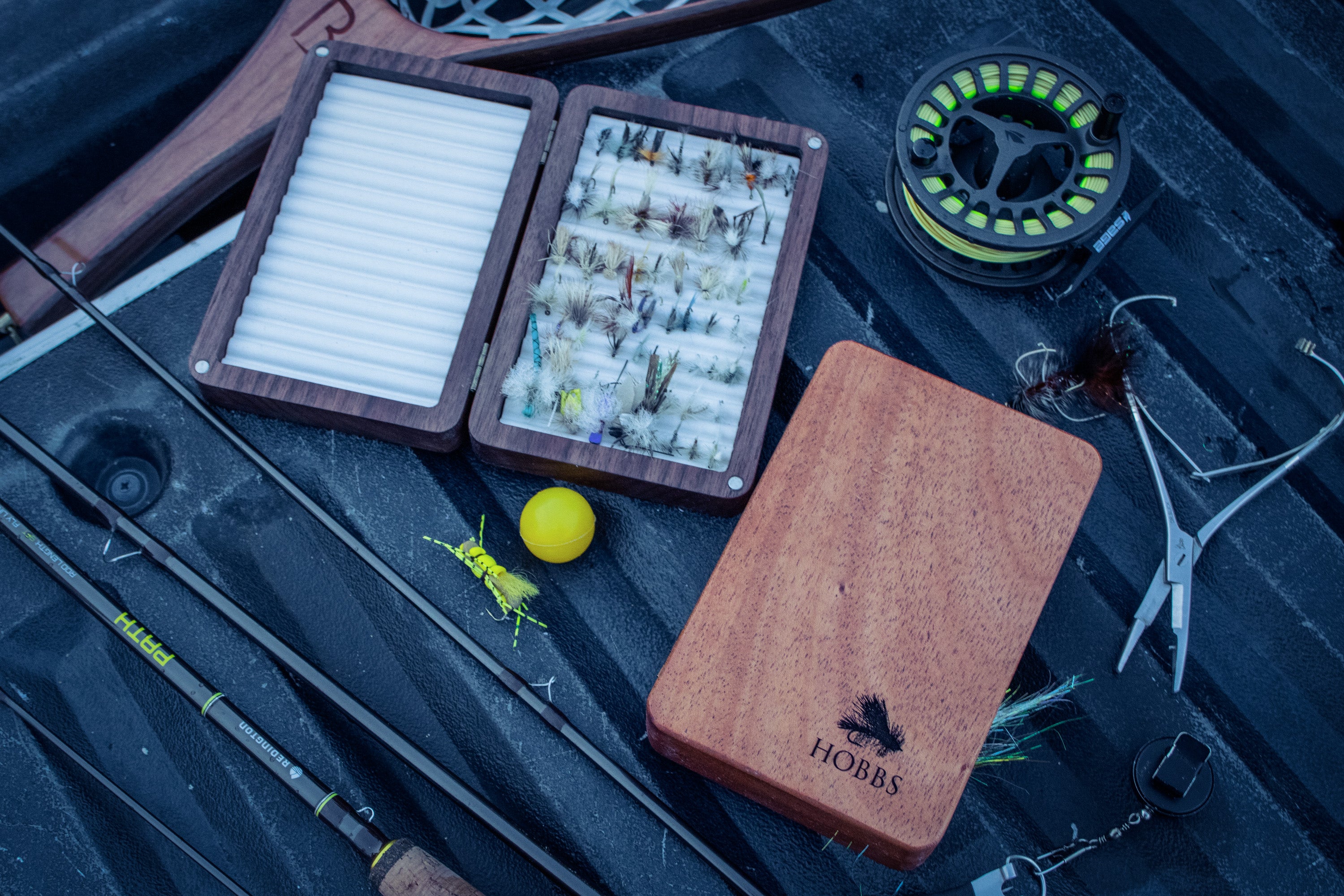 【スーパーセール】 Box Fly Wood Mahogany – Box Fly Custom - Handcrafted Hobbs アクセサリー